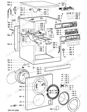Схема №2 WAK 1400 P-D с изображением Обшивка для стиралки Whirlpool 481245212753