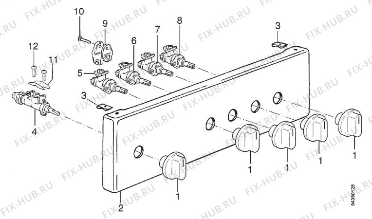 Взрыв-схема комплектующей Zanussi ZC4400W3 - Схема узла Section 3