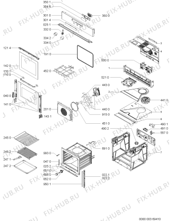 Схема №1 AKZ 113/WH с изображением Панель для плиты (духовки) Whirlpool 481245240173