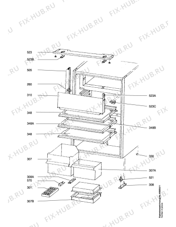 Взрыв-схема холодильника Aeg S1642-5 I GB - Схема узла Housing 001