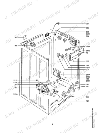 Взрыв-схема стиральной машины Husqvarna Electrolux QW17650 - Схема узла Electrical equipment 268