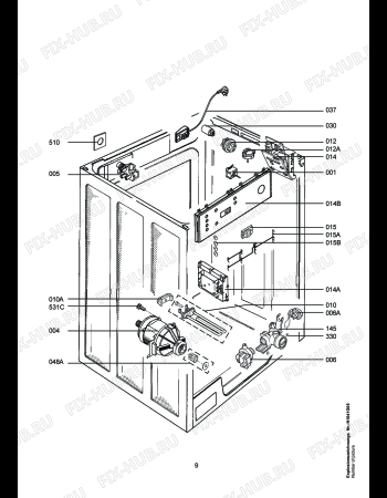 Взрыв-схема стиральной машины Aeg LAV76665 - Схема узла Electrical equipment 268