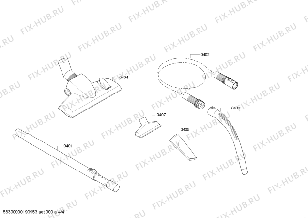 Взрыв-схема пылесоса Siemens VSZ1NA1108 Siemens Z1.0 bag&bagless - Схема узла 04