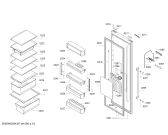 Схема №1 KSW36PI304 Bosch с изображением Дверь для холодильника Bosch 00716906