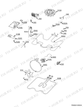 Взрыв-схема плиты (духовки) Aeg BE500452DM - Схема узла Electrical equipment