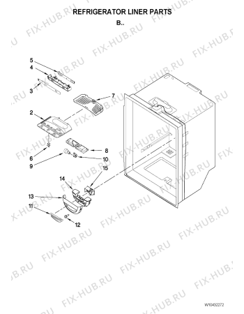 Схема №1 5GBR22PRYA с изображением Всякое для холодильника Whirlpool 482000006546