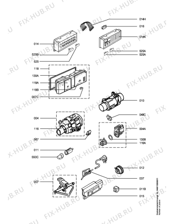 Взрыв-схема посудомоечной машины Aeg Electrolux FAV60856 - Схема узла Electrical equipment 268