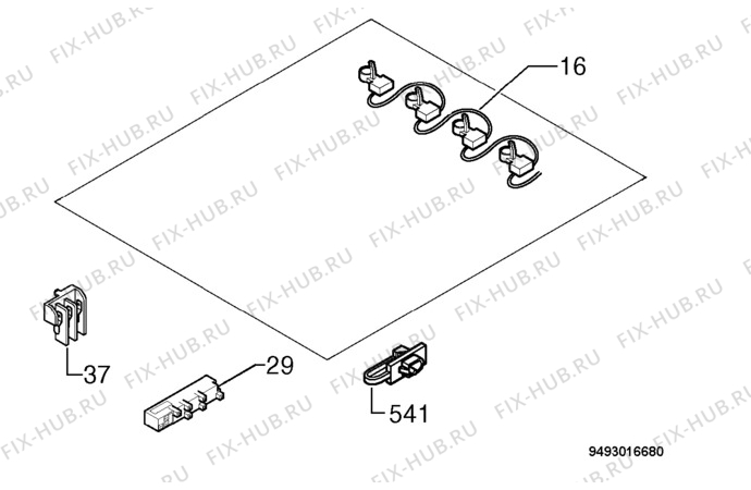 Взрыв-схема плиты (духовки) Zanussi ZGL649IW - Схема узла Electrical equipment 268