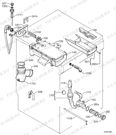 Взрыв-схема стиральной машины Rosenlew RTF4250 - Схема узла Hydraulic System 272