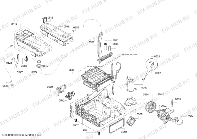 Схема №3 WT43W272FG iQ700 selfCleaning condenser с изображением Силовой модуль запрограммированный для сушильной машины Siemens 00637514