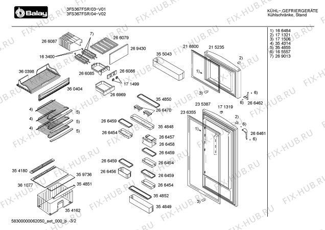 Схема №1 3FS367FSR/98S с изображением Дверь для холодильника Bosch 00215235