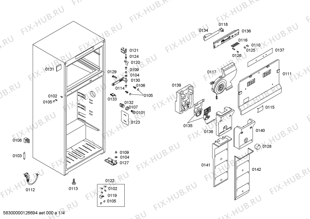 Схема №1 KDN40V00IL с изображением Поднос для холодильной камеры Bosch 00643675