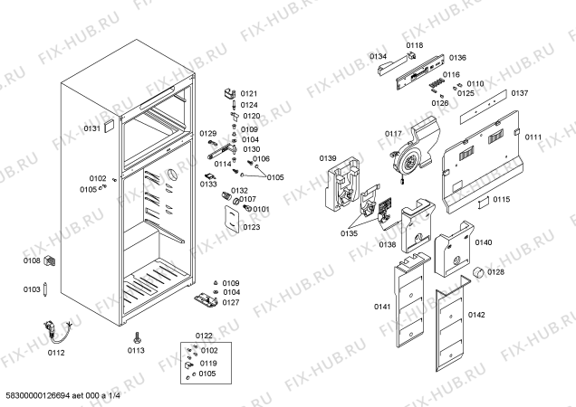 Схема №1 KDN36X43 с изображением Дверь для холодильника Bosch 00245344