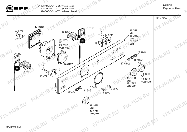 Схема №1 U1428V0GB с изображением Инструкция по эксплуатации для электропечи Bosch 00527583