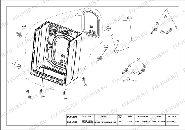 Схема №2 EV 5800 +Y (7133141400) с изображением Наставление для стиральной машины Beko 2820524714