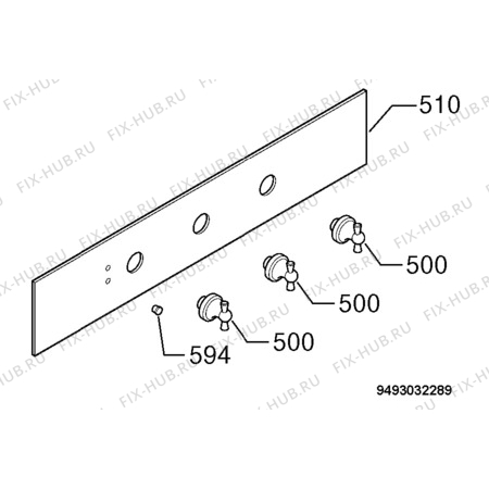 Схема №1 FMRS041G с изображением Клавиша для духового шкафа Electrolux 3550314193