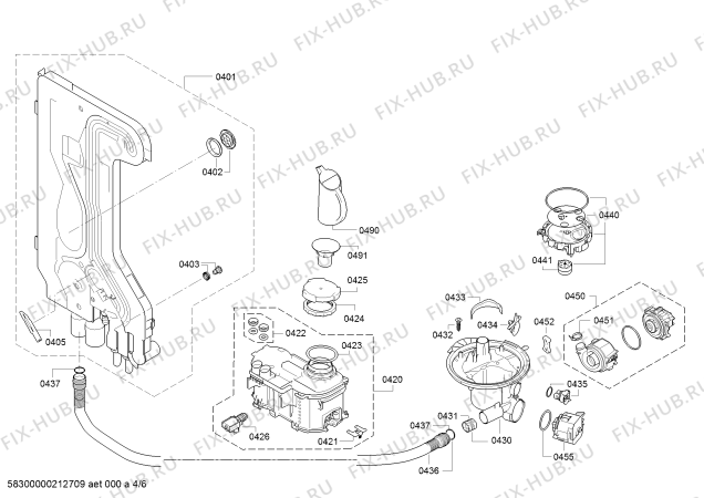 Схема №1 SMU40D12SK AquaStop с изображением Силовой модуль запрограммированный для посудомоечной машины Bosch 12018450