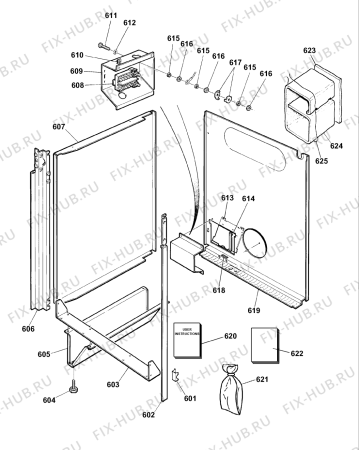 Взрыв-схема плиты (духовки) Hotpoint BU71P (F031613) - Схема узла