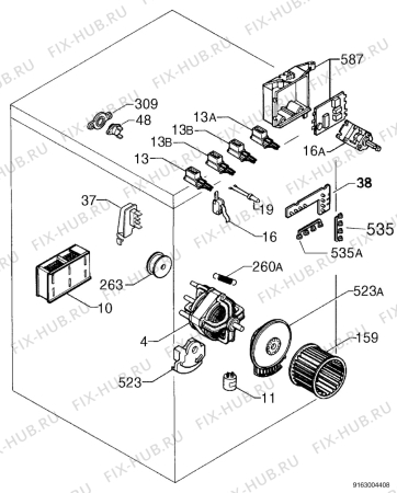 Взрыв-схема стиральной машины Zanussi TDS464E - Схема узла Electrical equipment 268