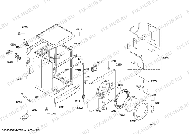 Схема №2 WM16E344 IQ300 varioPerfect с изображением Панель управления для стиралки Siemens 00707906