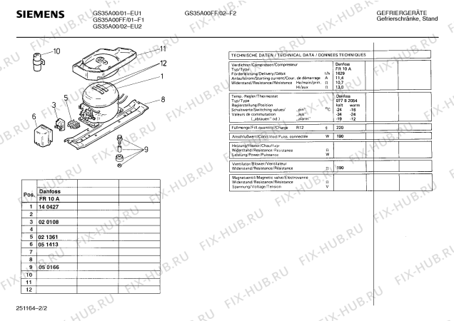 Взрыв-схема холодильника Siemens GS35A00 - Схема узла 02