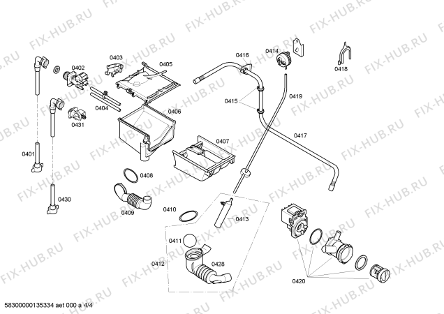 Схема №1 3TS72120A с изображением Магнитный клапан для стиралки Bosch 00608982