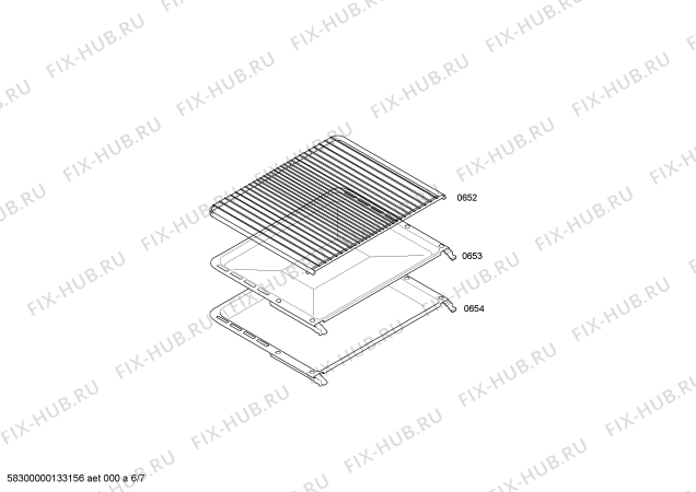 Схема №4 HLN653421F с изображением Набор кнопок для плиты (духовки) Bosch 00612742