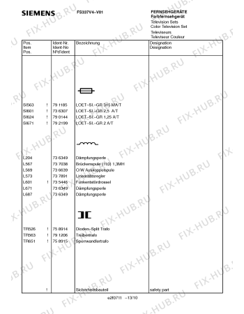 Схема №2 FS337V4 с изображением Инструкция по эксплуатации для жк-телевизора Siemens 00531230