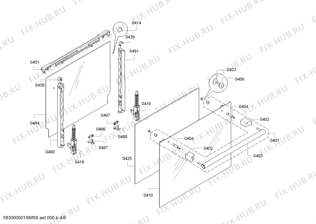 Взрыв-схема плиты (духовки) Bosch HBA23B253 - Схема узла 04