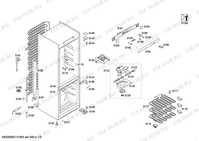 Схема №1 3KEP6863 с изображением Дверь для холодильной камеры Bosch 00710259