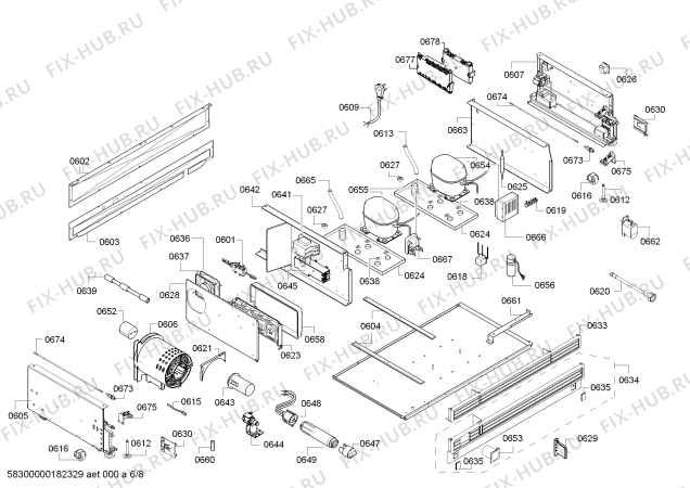 Схема №2 CI36BP01 с изображением Модуль управления для холодильника Siemens 11004211