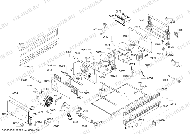 Схема №2 RF411301 с изображением Компрессор для холодильной камеры Siemens 00145945