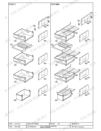 Схема №1 FSE21820S (7247640594) с изображением Декоративная панель для холодильника Beko 4815101800