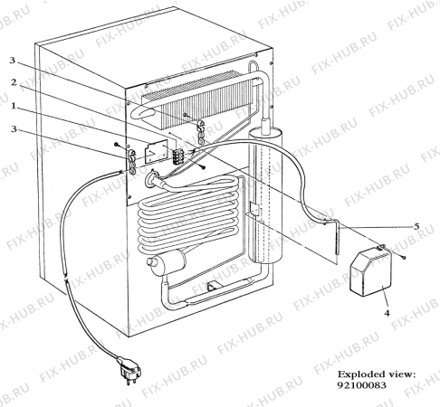 Взрыв-схема холодильника Electrolux RA2254 - Схема узла Armature/fitting