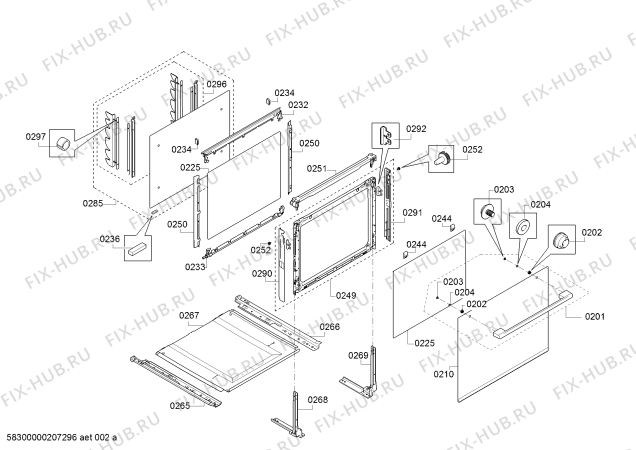 Взрыв-схема плиты (духовки) Bosch HBB578BS00 - Схема узла 03