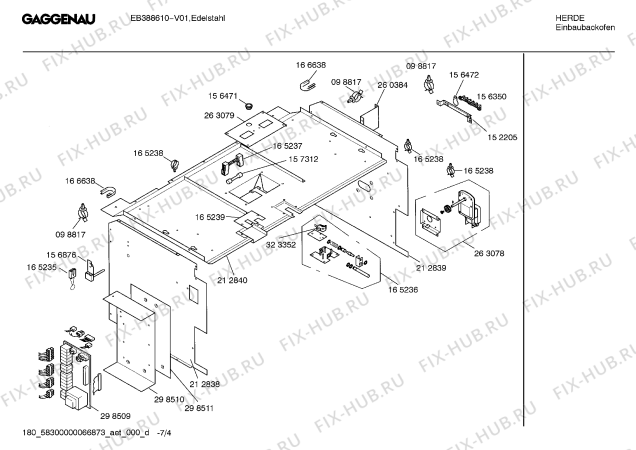 Схема №4 EB388610 с изображением Мотор вентилятора для духового шкафа Bosch 00263900