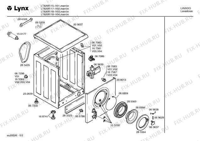 Схема №1 LT813R с изображением Линза для стиральной машины Bosch 00069827