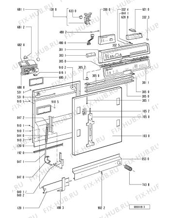 Схема №1 GSI 4896 TW-SP с изображением Другое для посудомойки Whirlpool 481245370595