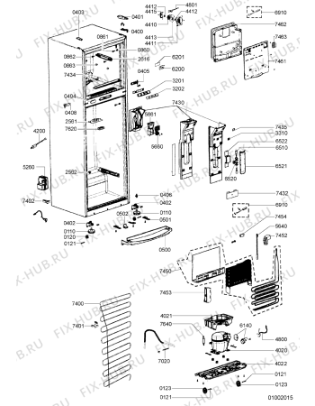 Схема №1 ARC 4188/IX/A+ с изображением Рефлектор для холодильной камеры Whirlpool 481246469376