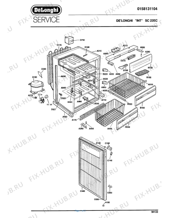 Схема №1 SC 22 EC Frigo/congelatori с изображением Опора для холодильника DELONGHI ML1041
