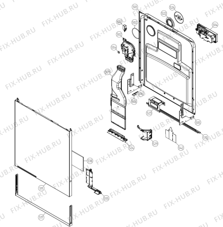 Взрыв-схема посудомоечной машины Gorenje GDV641X (320336, DW70.3) - Схема узла 05