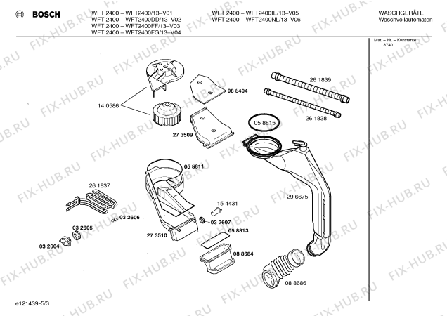 Схема №1 WFT2400 с изображением Программная индикация для стиральной машины Bosch 00162670