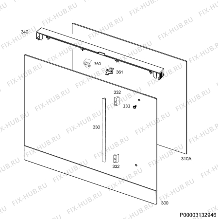 Взрыв-схема плиты (духовки) Zanussi ZOB35905XU - Схема узла Door