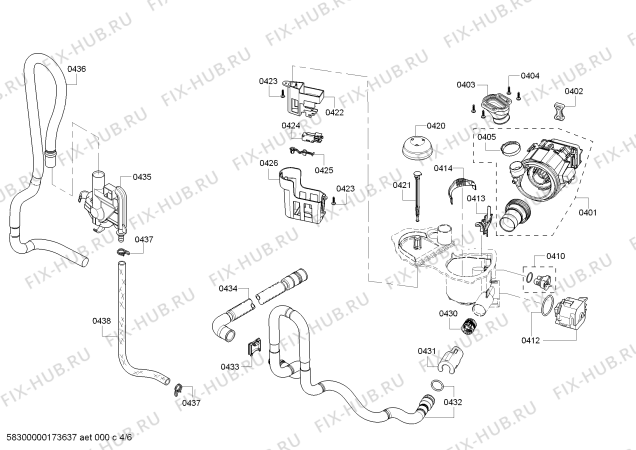 Взрыв-схема посудомоечной машины Kenmore S36KML46UC Kenmore - Схема узла 04