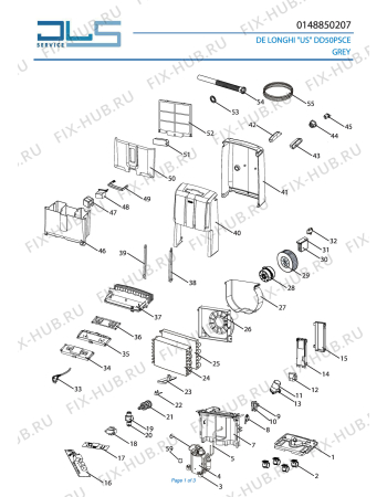 Схема №1 DD 45 P с изображением Микрокомпрессор для электроочистителя воздуха DELONGHI NE1784