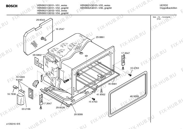 Схема №1 HBN9060GB с изображением Ручка двери для плиты (духовки) Bosch 00365941