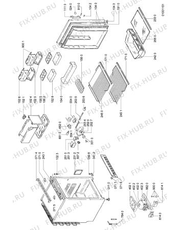 Схема №1 KDU 1213/2 WS с изображением Полка для холодильной камеры Whirlpool 481245838063