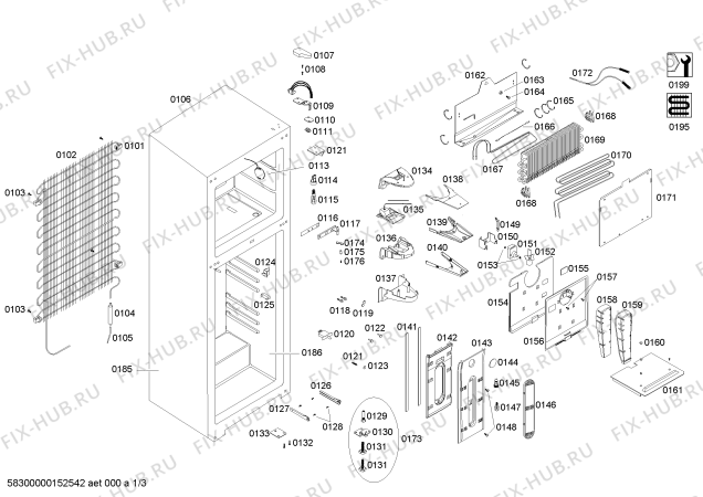 Схема №1 KSU447256H REF BL BOSCH KSU44 VALUE ADDED 115V/60HZ с изображением Вентиляционный канал для холодильника Bosch 00645512