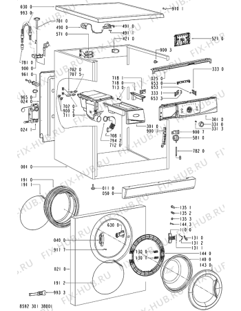 Схема №1 AWO/D 4010 с изображением Декоративная панель для стиральной машины Whirlpool 481245216887