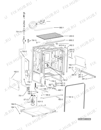 Схема №1 ADG 5730 IX с изображением Обшивка для посудомойки Whirlpool 481010789779